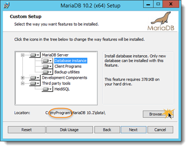 install MariaDB
